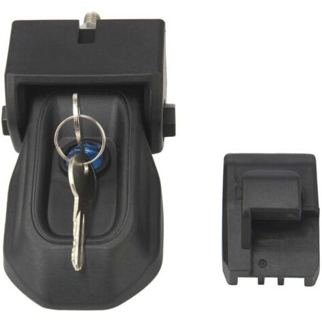 Loquet de verrouillage du capot avec clés Kit de verrouillage antivol du capot de remplacement pour Jeep Wrangler JL 2018 2019 2020 (Noir) (1/5)