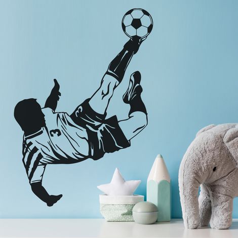 Sticker Mural - Footballeur - 17x24 cm - Noir (1/3)