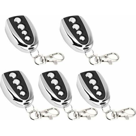 Lot de 5/10 ouvre-porte de garage électrique à télécommande, 433 MHz pour clonage de portail, de garage, de clonage électrique universel (5 pièces)- (1/4)