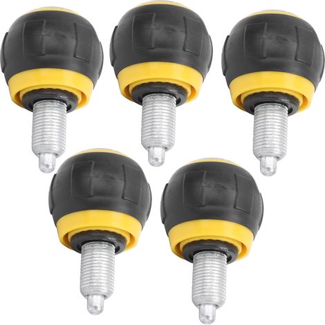 5 pièces Poignées de Remplacement Fitness M16 Noir et Jaune, Bouton Pop Pull pour Équipement de Musculation et Gym (1/5)