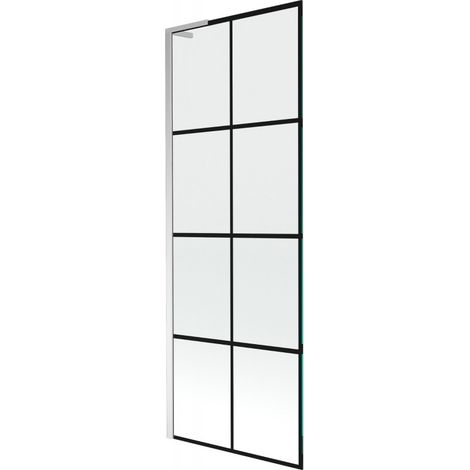 Paroi de baignoire 1 volet Mexen Next L 70 x 150 cm, motif noir, chrome - 895-070-000-03-77-01 (1/5)