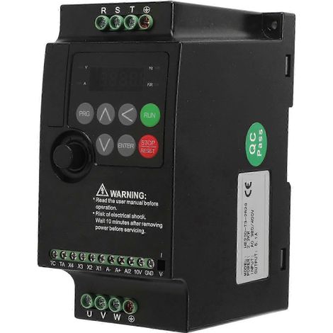 Variateur de fréquence 2,2kW triphasé, entrée AC380-400V, sortie AC380V, onduleur VFD avec régulateur AVR, convertisseur de vitesse pour moteur industriel. (1/5)