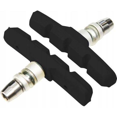 Pastillas de freno V-brake para MTB, trekking y ciudad, Baradine MTB-947V, negras, 70 mm (1/2)