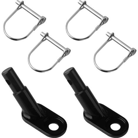 2 Pack Bicycle Trailer Hitch, Attache Remorque Velo with 4 Locking Pins Remorque Velo Enfant, Bike Trailer Hitch Adapter for Dog Bike Trailers Cargo Trailers (1/5)