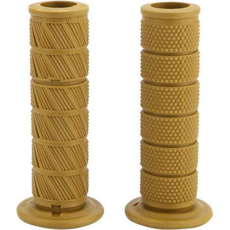 Stück Universal 22 mm Vintage Motorrad-Lenkergriffe mit diagonalen Enden (Hellbronze) - Crezuo