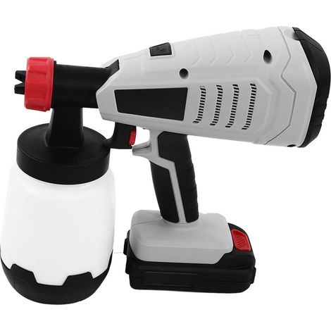 Pistolet à peinture électrique avec godet de 1000 ml, haute pression, alimenté par batterie au lithium, pour murs et meubles, UE 110-220 V (1/5)