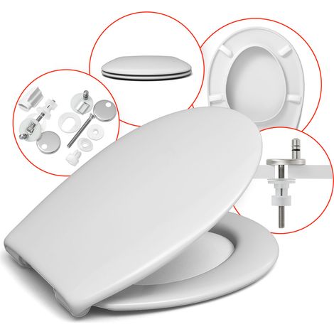Les rois des sièges de toilettes Lunette WC Inker Brava - Duroplast Antibactérien - Soft-Close et Facile à Installer (1/5)