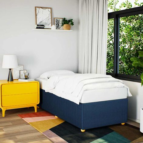 Estructura de cama sin colchón tela azul 90x190 cm vidaXL (1/5)