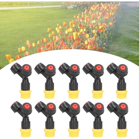 Juego de 10 boquillas de pulverización G1/2 con doble boquilla para agricultura, riego, jardinería y uso doméstico. (1/5)