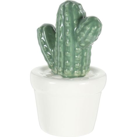 Ornement en Céramique Dorée pour Décoration Intérieure de Cactus Finition Artisanale Fine et Design Classique pour Meuble et Bureau (1/5)