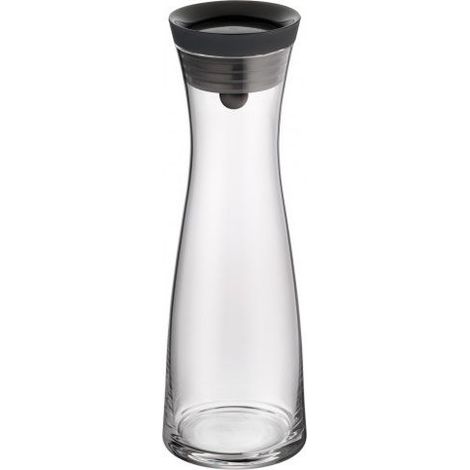 WMF 06.1770.6610 Decanter in Vetro con Filtro Integrato e Chiusura Basculante 1 L colore Nero