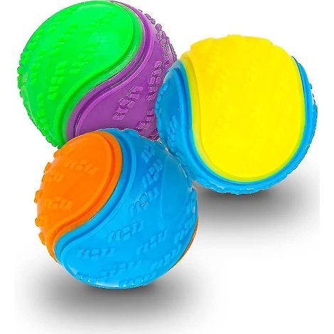 Lot de 3 balles couineuses pour chien, jouet Scooby-Doo pour le nettoyage des dents et la mastication interactive. (1/5)