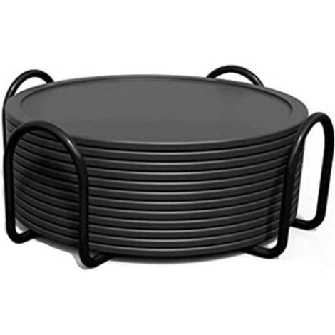 Lot de 12 sous-verres ronds isolants en silicone pour tasses à thé et à café, protection de table (1/5)