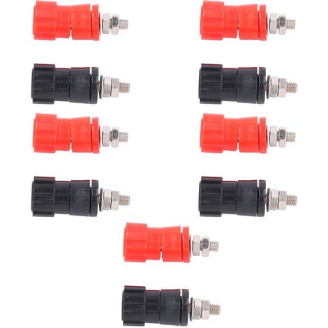 Lot de 10 borniers pour panneaux, bornes d'alimentation en alliage ABS argenté, accessoires de connexion électrique 50015 (1/5)
