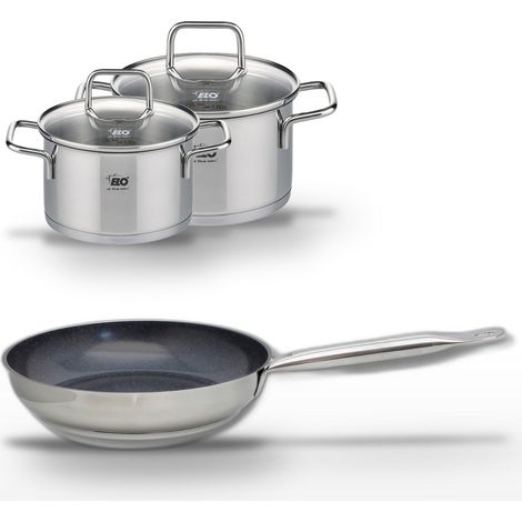 Lot Poêle 24cm & 2 Faitouts Elo Profi Therm Platinum (1/5)