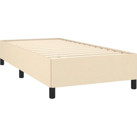 Estructura de cama sin colchón tela crema 90x200 cm vidaXL (1/4)