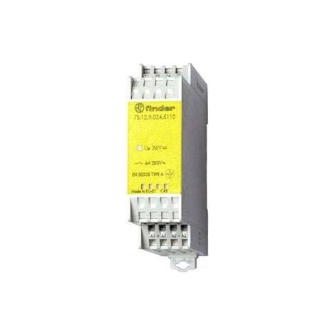 Relais mod contacts guidés 1NO+1NC 6A 24V DC AgNi+Au SIL2 à ressort 365824 FINDER 7S1290245110