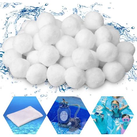 Boule filtrante 700 g pour pompe de piscine, matériau filtrant remplaçant un filtre à sable de 25 kg, accessoires pour système de filtration au sable de quartz (blanc) (1/5)