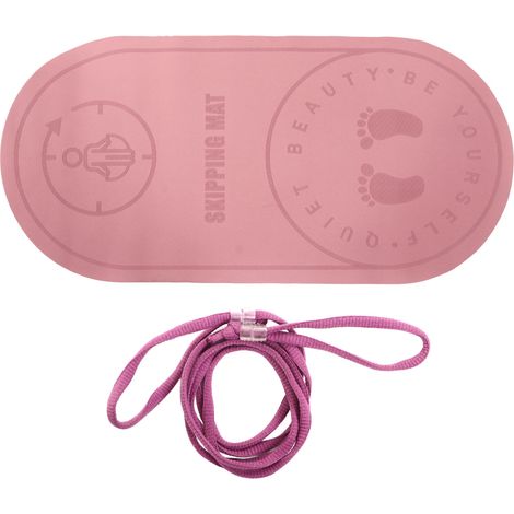 Tapis de corde à sauter antidérapant, amorti des chocs, silencieux, intérieur maison, yoga, fitness, accessoires d'exercice (1/5)