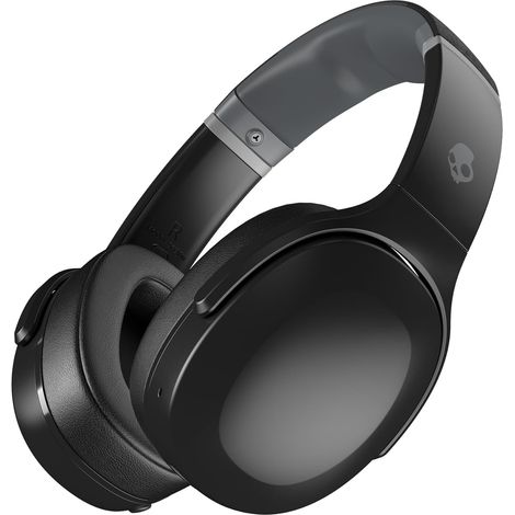 Skullcandy Crusher Evo Casque Supra-Auriculaire sans Fil avec Basses Sensorielles, Autonomie 40 h, Microphone, Compatible iPhone + Android + Appareils Bluetooth - Noir