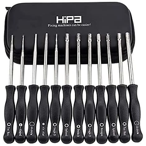 VURAHOME - Lot de 12 Tournevis\\/Outil De Réglage Du Carburateur En Métal Pour Petit Moteur 2 Temps Embout Splined\\/Pac Man\\/D\\/Double D pour la Plupart Modèles Poulan Hus-qvarna STHIL ECHO (1/5)