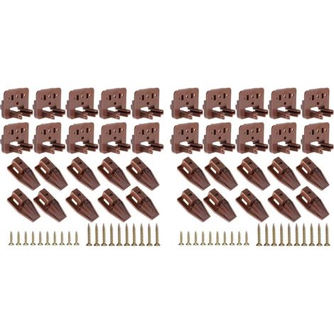 Guides de glissières tiroir (lot 20) - Fixation centrale pour chevet (1/5)