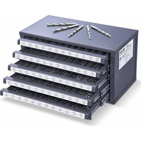 Organiser vos Forets Coffret de Rangement en Acier 5 Tiroirs 60 Compartiments Étiquetés Empilable (1/5)