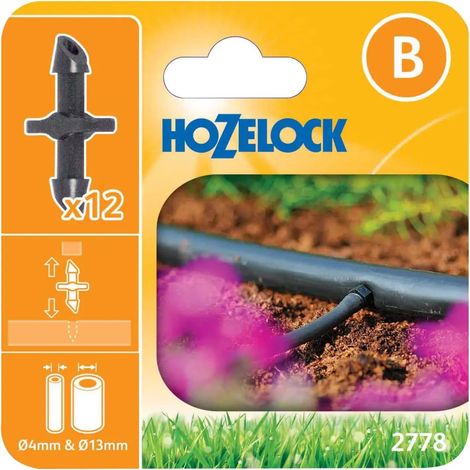 12 x Hozelock 2778 Straight Junction In Line Connector 4mm Micro Irrigation