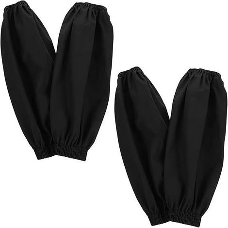 2 Paires Manchons de Protection, Manchons de Bras Imperméables et Résistants à L'Huile, Manchon Bras pour Cuisine Vaisselle (Noir) (1/5)