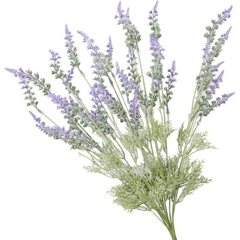 Artificial Lavender Branch, Fake Plastic Lavender Stem with Pastoral Look for Home Decoration, Living Room, Bedroom (1/5)