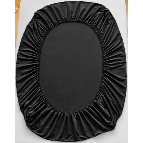 Jersey-Spannbettlaken 180x200+25 schwarz