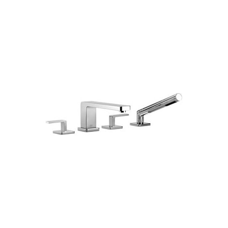 Dornbracht LULU miscelatore per vasca a quattro fori per linstallazione su bordo vasca o piastrelle, sporgenza 215 mm, 27512710, colorazione: cromo - 27512710-00