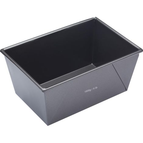 KitchenCraft MasterClass Stampo per pane 1 mm in acciaio al carbonio antiaderente BPA Free de 24 x 16 x 12 cm, 1800 g (1/4)