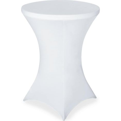 Nappe élastique, nappe cocktail, nappe haute ronde, idéale pour les fêtes, DJ, bars, mariages, banquets et autres occasions. (1/4)