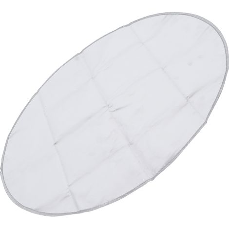 Tapis ignifuge 36 pouces pour barbecue, gris argenté, protection durable pour terrasse et jardin (1/5)