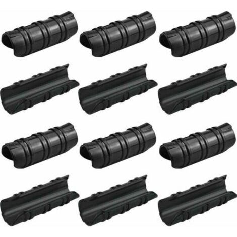 100 clips de serre, 25 mm, résistants à la chaleur, durables et faciles à utiliser, pour la fixation de bâches, bannières, tuyaux et films de protection pour jardin – Noir (1/5)