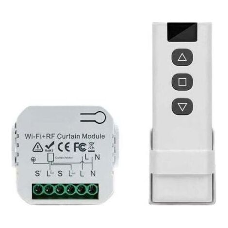 Module Volet Roulant Connecté, Avec RF Télécommande, Interrupteur Volet Roulant Connecté en Pourcentage Compatible avec Alexa et Google Home, Contrôle à Distance, Emetteur Radio, Relais Mura (1/4)