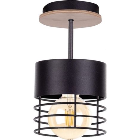 Deckenleuchte 1xE27 CASA Schwarz Holz Keter Lighting (1/2)