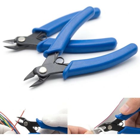 Pince Coupante Precision, Mini Pince Coupante Modelisme Convient pour la Réparation de l'Industrie Électronique, Traitement de Bijoux, Fabrication de Modèles DIY, 2 Pièces Bleu (1/4)