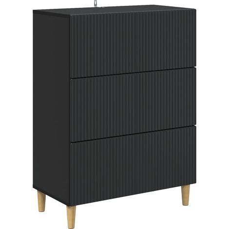 Cajonera Negro 66 x 34,5 x 90 cm Madera de Ingeniería vidaXL