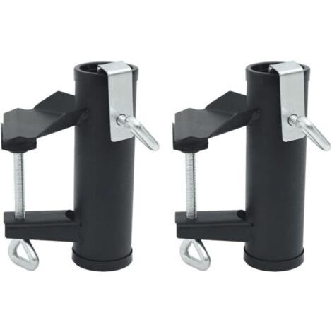 Pinces à Parasol pour Balcon 2 pcs 25-38 mm Acier,Accessoires pour parasols & voiles d'ombrage,0.82KG-4003383 (1/4)