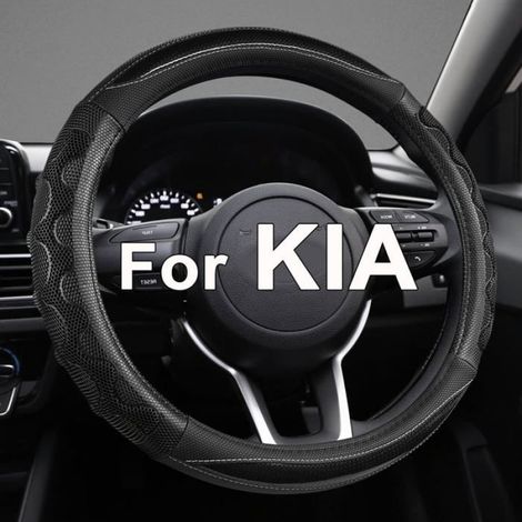 Housse De Volant Pour Kia Sportage,Ceed,Niro,Ev6,Seltos-3D-Noir-M