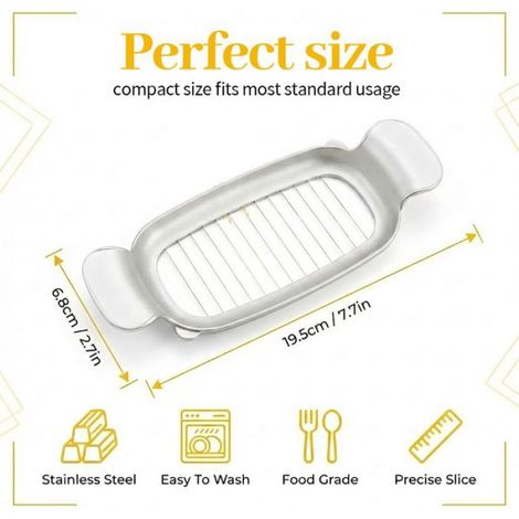 Trancheuse à fromage multifonction en acier inoxydable, coupe-fromage et beurre avec fil inox adapté pour blocs de fromage (1/5)