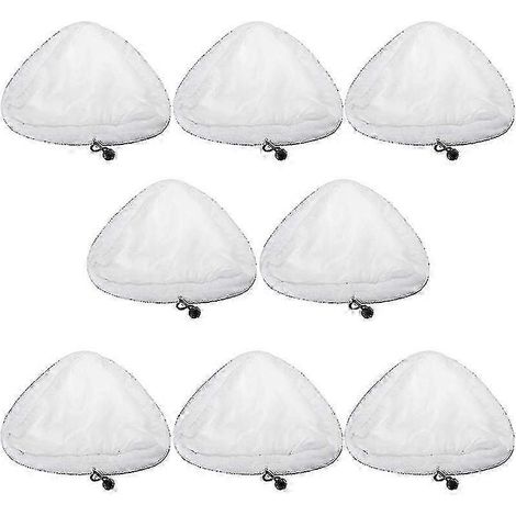 Lot de 8 lingettes de nettoyage en microfibre AURA pour nettoyeur vapeur H2O X5, balai vapeur, éponge triple. (1/5)