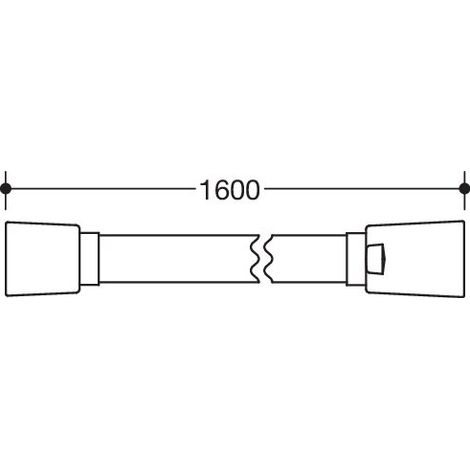 HEWI 950.33.E061 Flexible de douche, L=1600 mm (1/2)