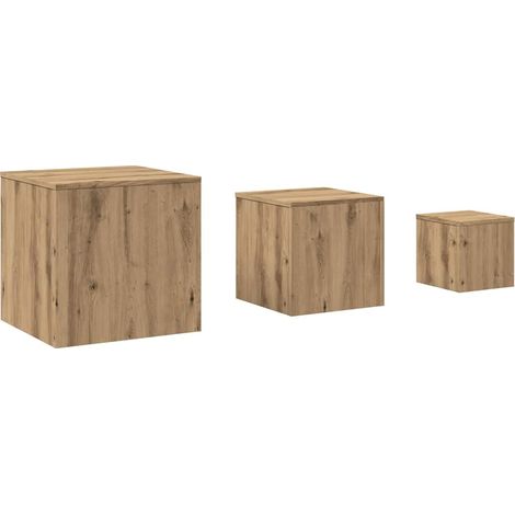 Maison Exclusive - Beistelltische 3 Stk. Artisan-Eiche Holzwerkst