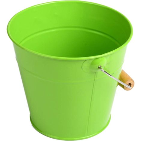 Esschert Design Kindereimer Grün Ø 16,6 cm 1,65 Liter Volumen aus Metall