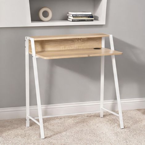 Bureau chêne en panneaux MDF classe E1 84 x 45 x 85 cm (1/5)
