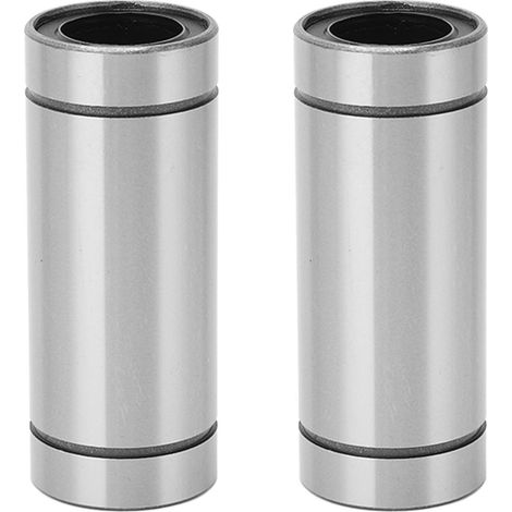 2Pcs Linear Motion Bearing Steel 20mm ID 32mm OD 80mm Length LM20LUU for Machine Equipment