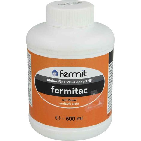 Colle PVC avec pinceau Fermitac PVC pression 500 ml